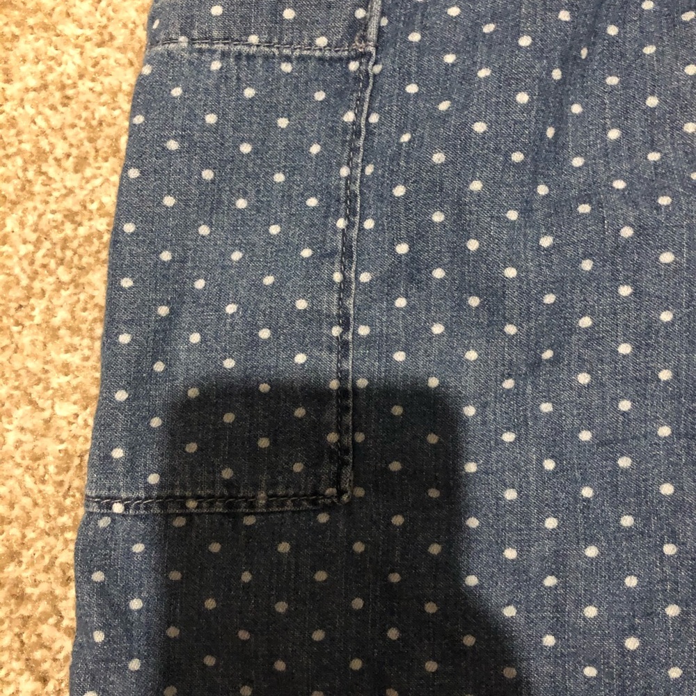 GAP Girls BNWOT denim polka dot dress - Picture 4 of 5